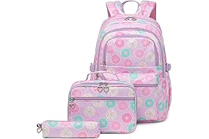 Adorable Donut Pattern Kids Knapsack: The Perfect Backpack for School and Play