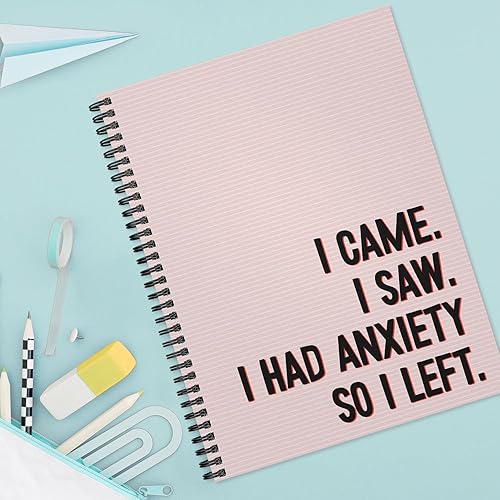 Miniatura 6 de Snarky - Cuaderno de ansiedad, diario de 8.5 x 11 pulgadas, 120 páginas con rayas universitarias, tapa blanda laminada brillante duradera