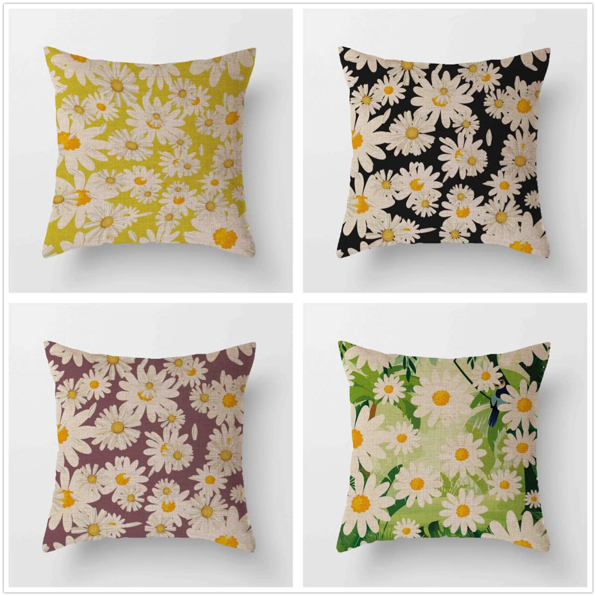 Amazon.co.jp: 50x50cm クッションカバー 4枚セット ヴィンテージ