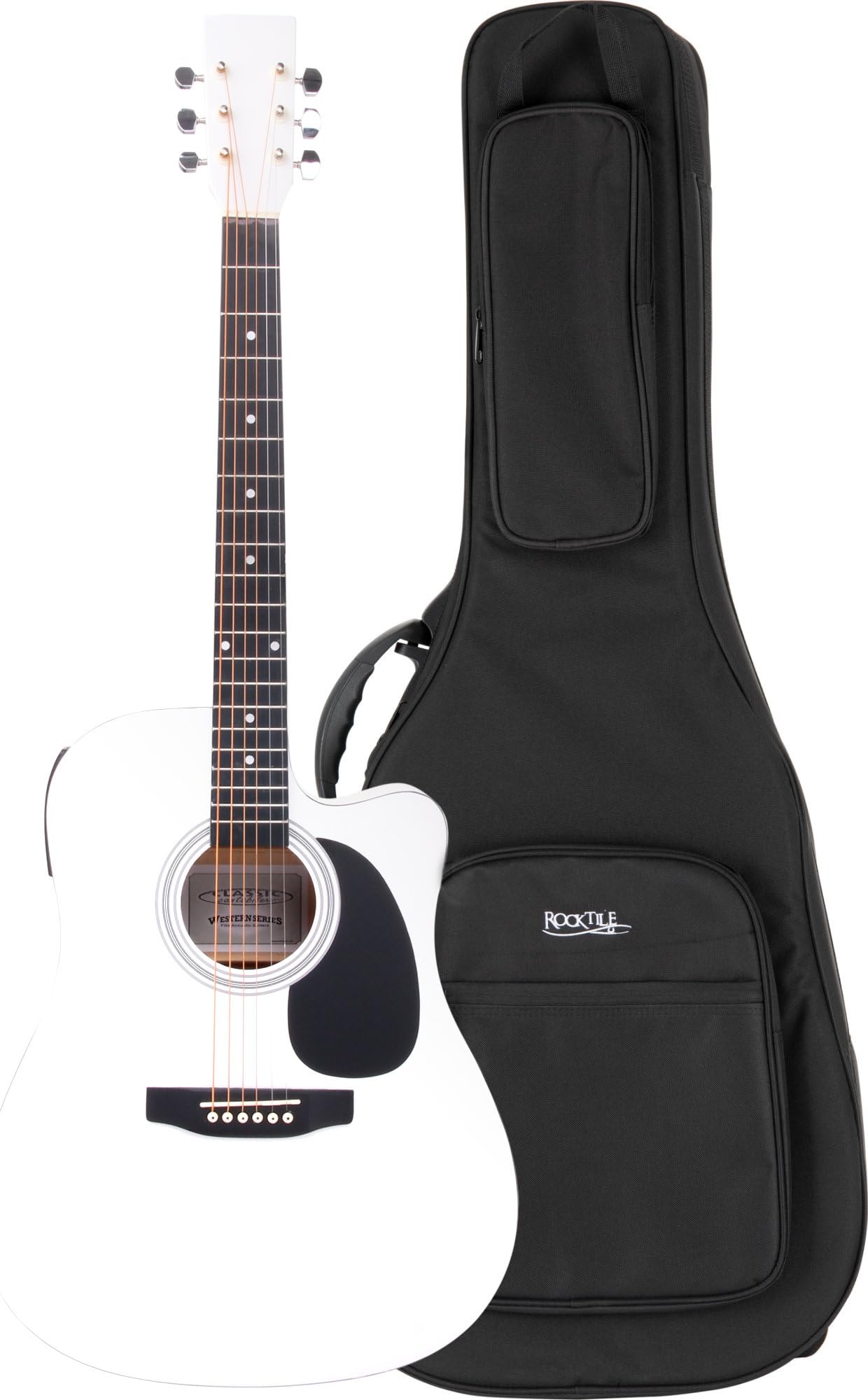 Classic Cantabile WS-10WH-CE Chitarra Western Set Gigbag, 6 corde