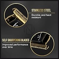 Vista 3 de NOVAH - Cuchilla de repuesto dorada para recortadora de pelo (dorado)