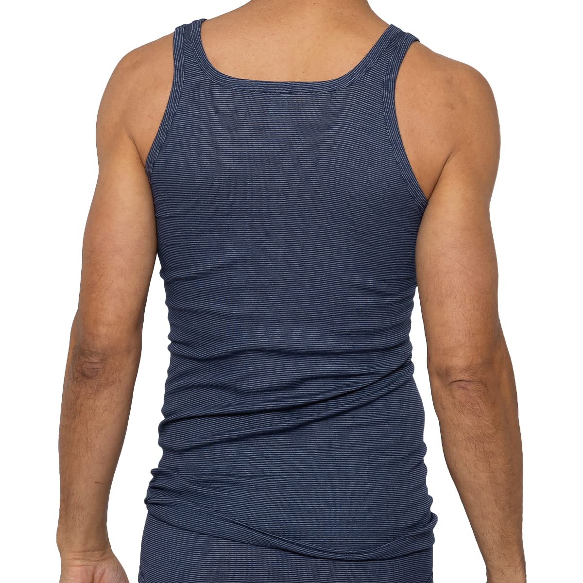 ESGE Herren Unterhemd, Feinripp Ringel, 5er Pack
