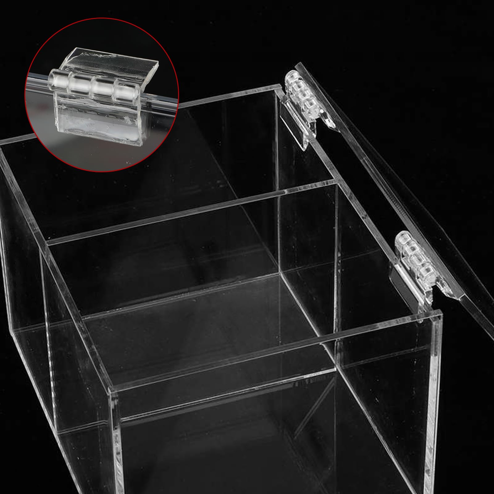 Petit Boîtier En Plastique Transparent Et Empilable Avec Couvercle à