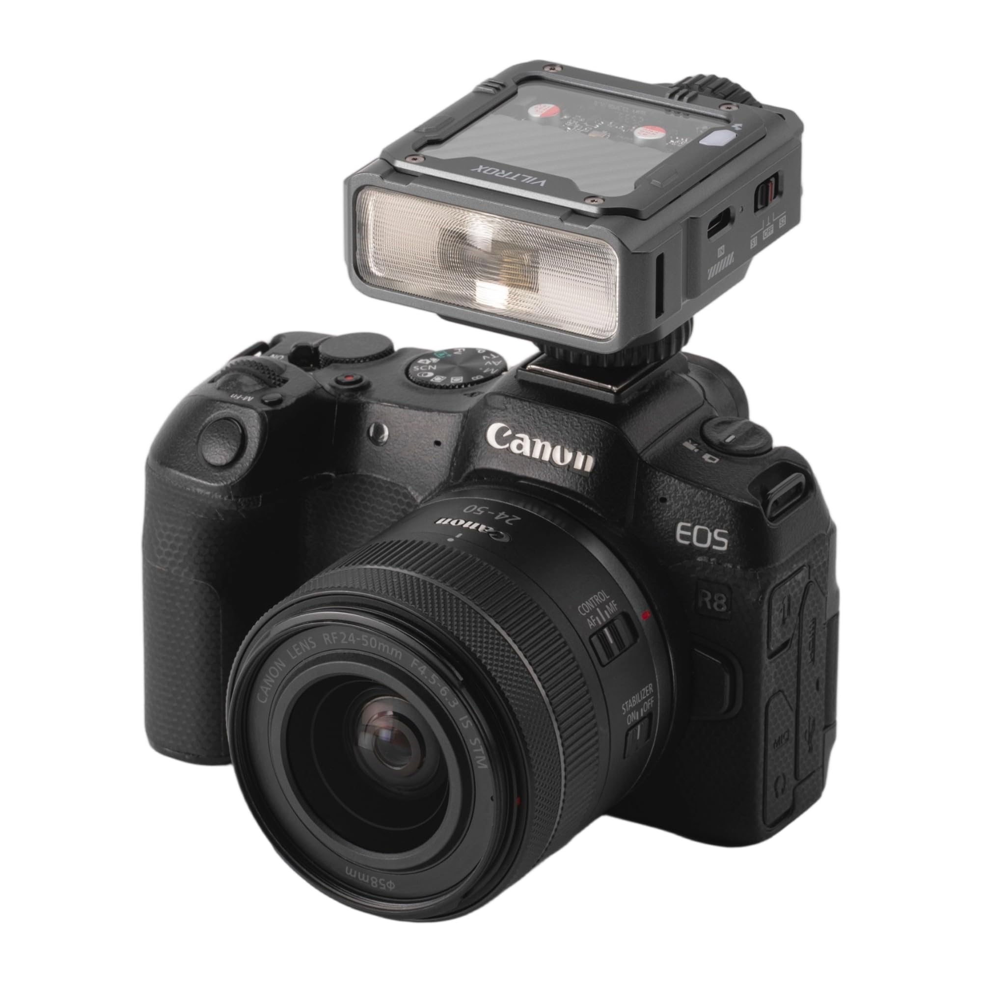 VILTROX TTL Flash Speedlite per Canon Fotocamera,Mini Flash GN16 con 7 Livelli di Potenza,Batteria da 26W/s 1800mAh,1 tempo di richiamo,Controllo Ottico S1/S2Compatibile con Canon,Grigio(Z3-C)