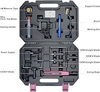 Vista 2 de Kit de cortador de espuma eléctrica de alambre caliente 4 en 1, herramienta de corte de espuma de poliestireno de 15 W/6 V con funda, kit de Caja