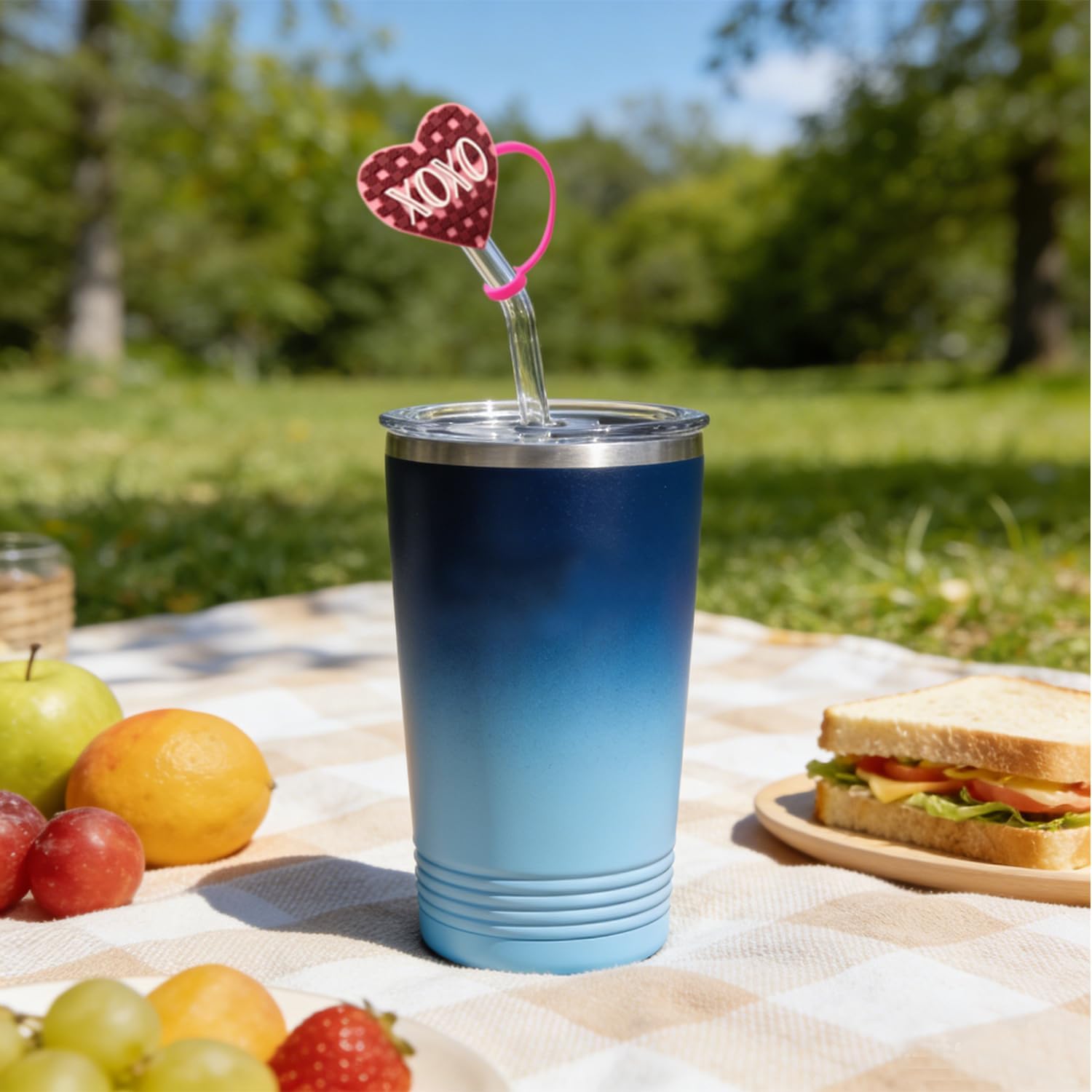 Valentines Silicone Straw Covers Toppers for Stanley Cups 30&40 Oz Tumbler Accessories Heart Caps Pink Heart Dust-Proof Reusable Straw Tips Protectors for Stanley Cup 10mm 0.4in Straws 6PCS - Image 8