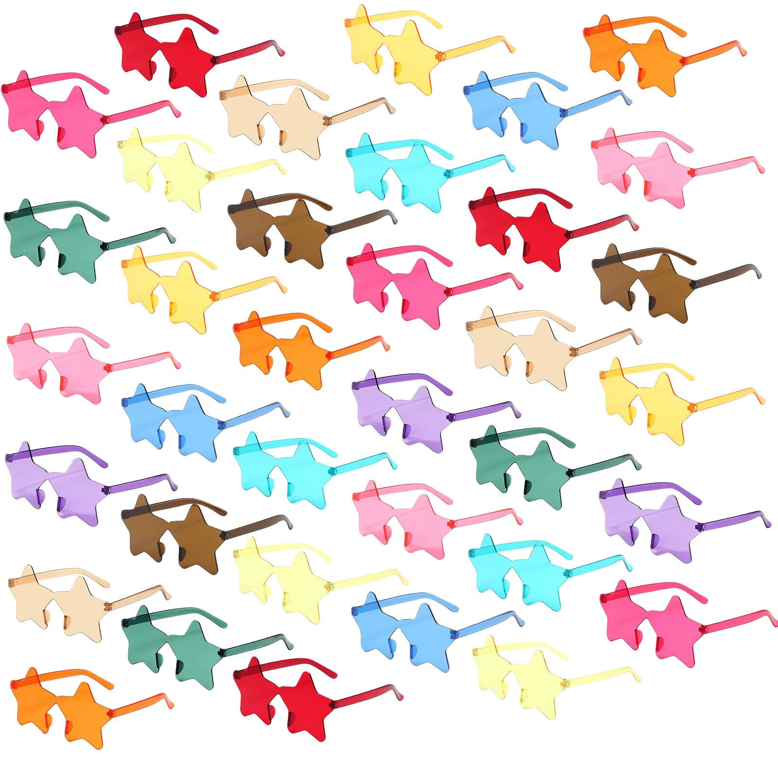 12/24/36 Pair Party Sunglasses Bulk Heart/Star Shaped for Kids Adults