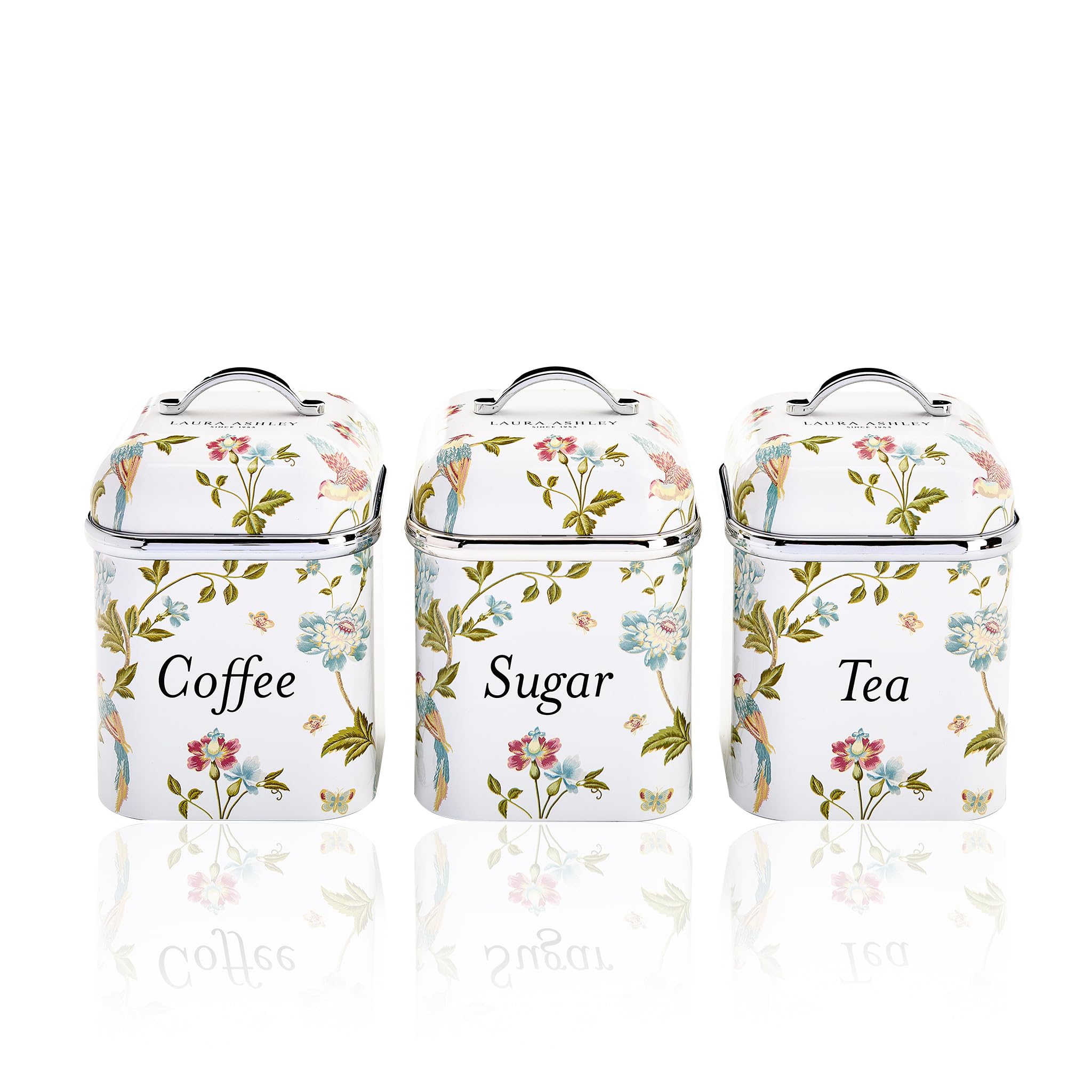 Laura Ashley VQ 3pc Canister Set - Elveden White