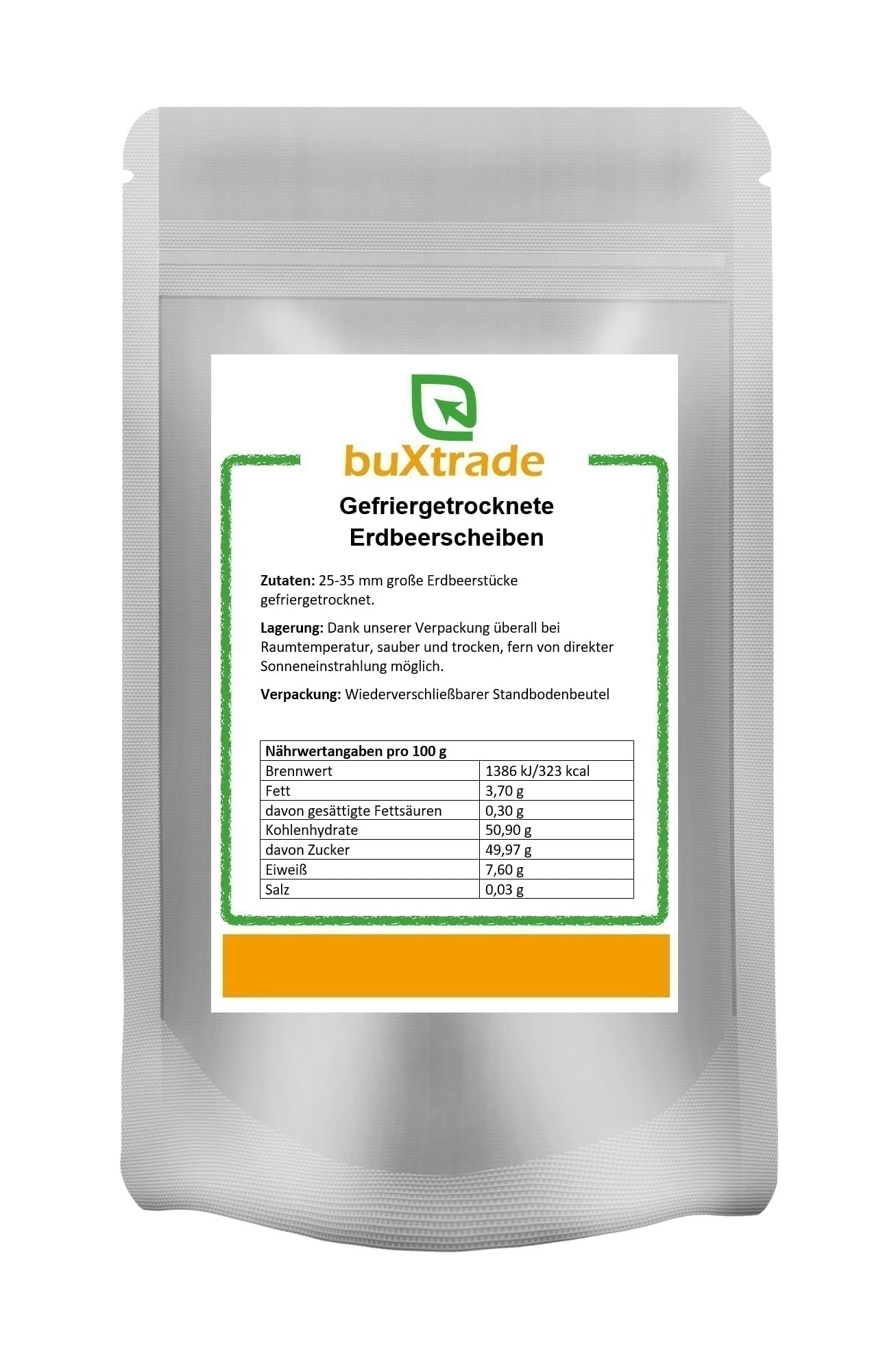 8 kg Gefriergetrocknete Erdbeerscheiben | Trockenfrüchte | Fruchtstücke