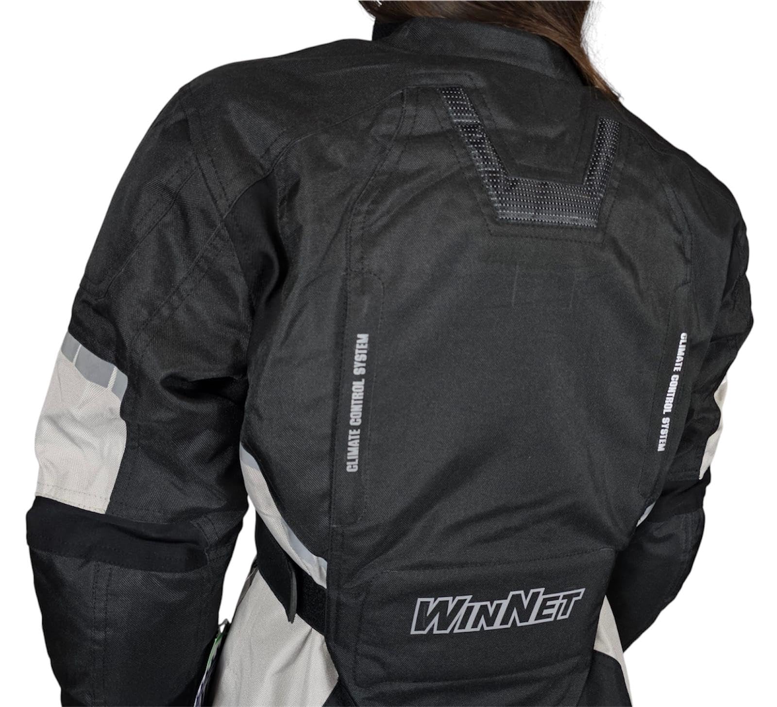 WinNet Giacca giubbotto moto turismo femminile per donna impermeabile con protezioni Omologate C.E. gomiti spalle e schiena 4 stagioni 3 strati
