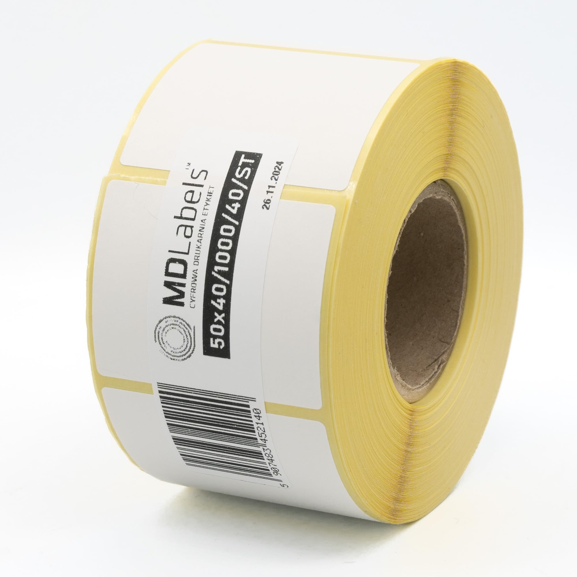 Étiquettes thermique 76 x 40 mm adhésif enlevable