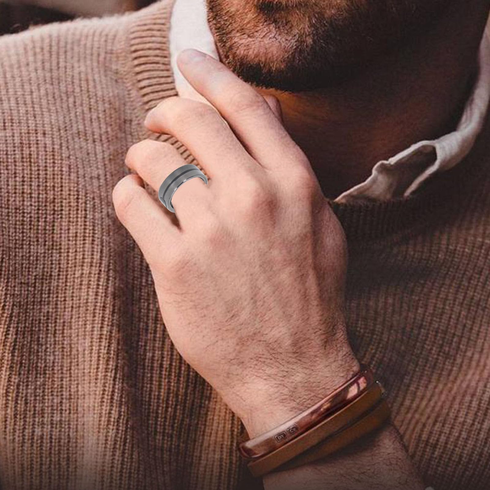 Anillo de Salud Inteligente, Sensores Avanzados, Monitoreo del Sueño, Control de Temperatura, Seguimiento del Ciclo Fisiológico, Duración de la Batería de 5 a 7 Días, 6 G, Negro,