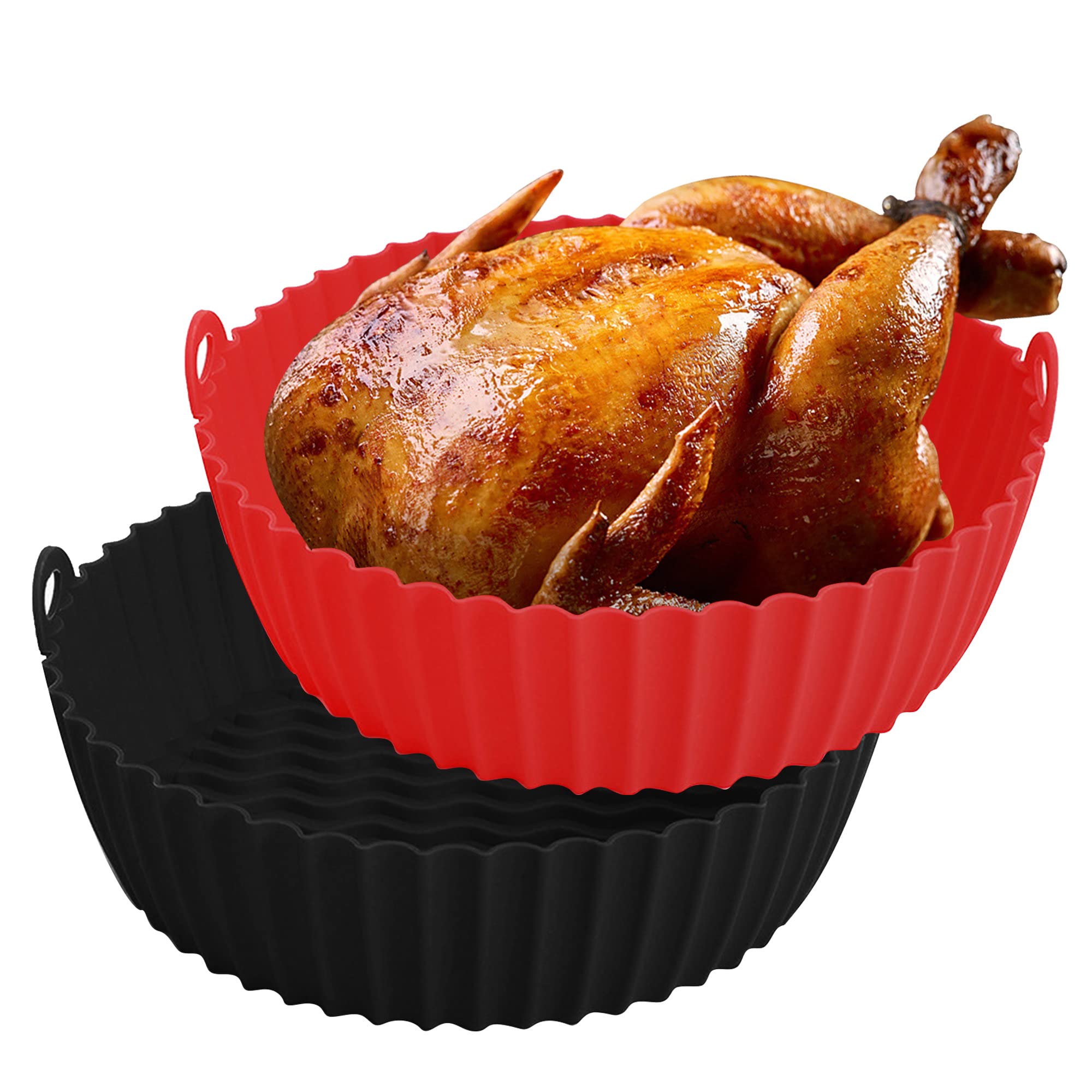 2-Pack Air Fryer Silicone Pots,Food Safe Air Fryers Oven Accessories