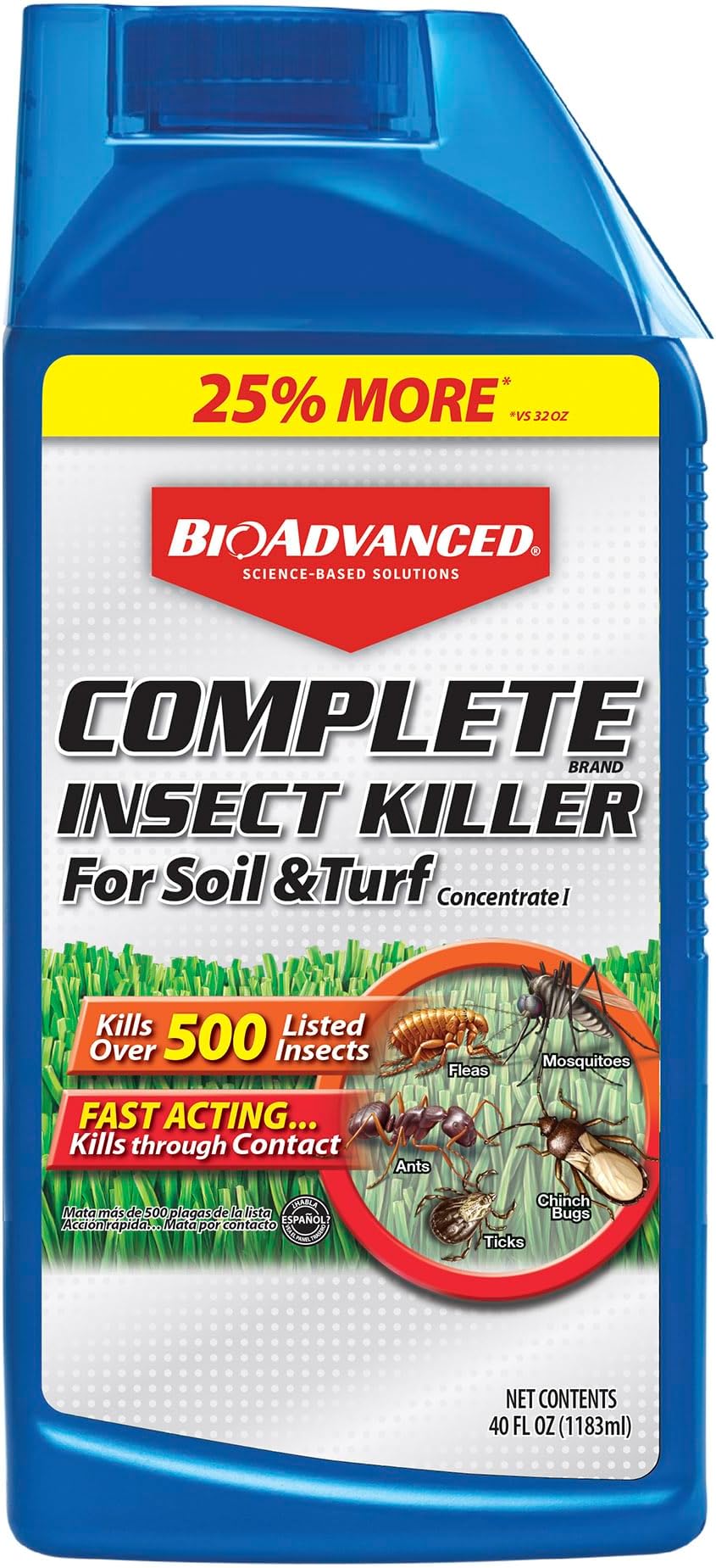 Complete Brand Insect Killer for Soil and Turf I, Concentrate, 32 oz, Red Ant Killer, Outdoor Ant Spray, Insecticide and Pest Control