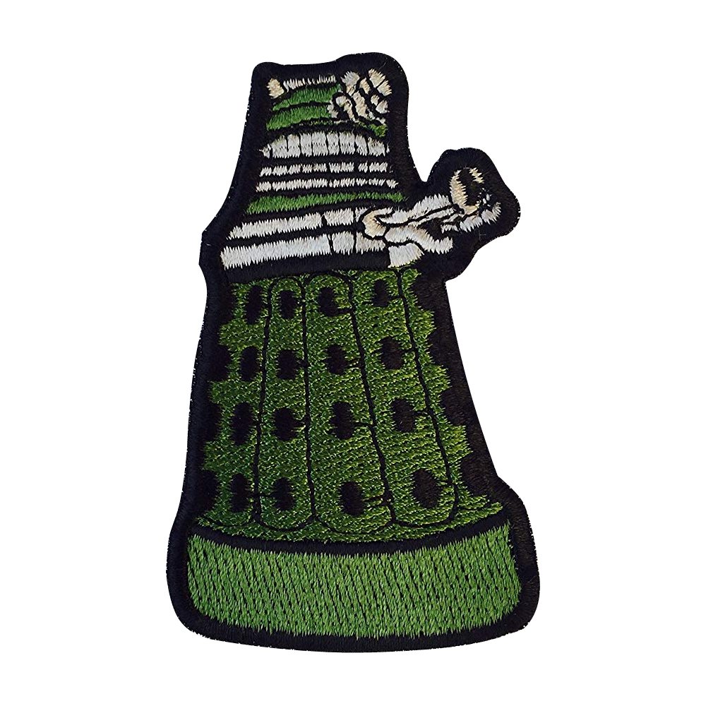 Dalek Doctor who Embroidered Iron on Sew on Patch Badge for Clothes etc.
