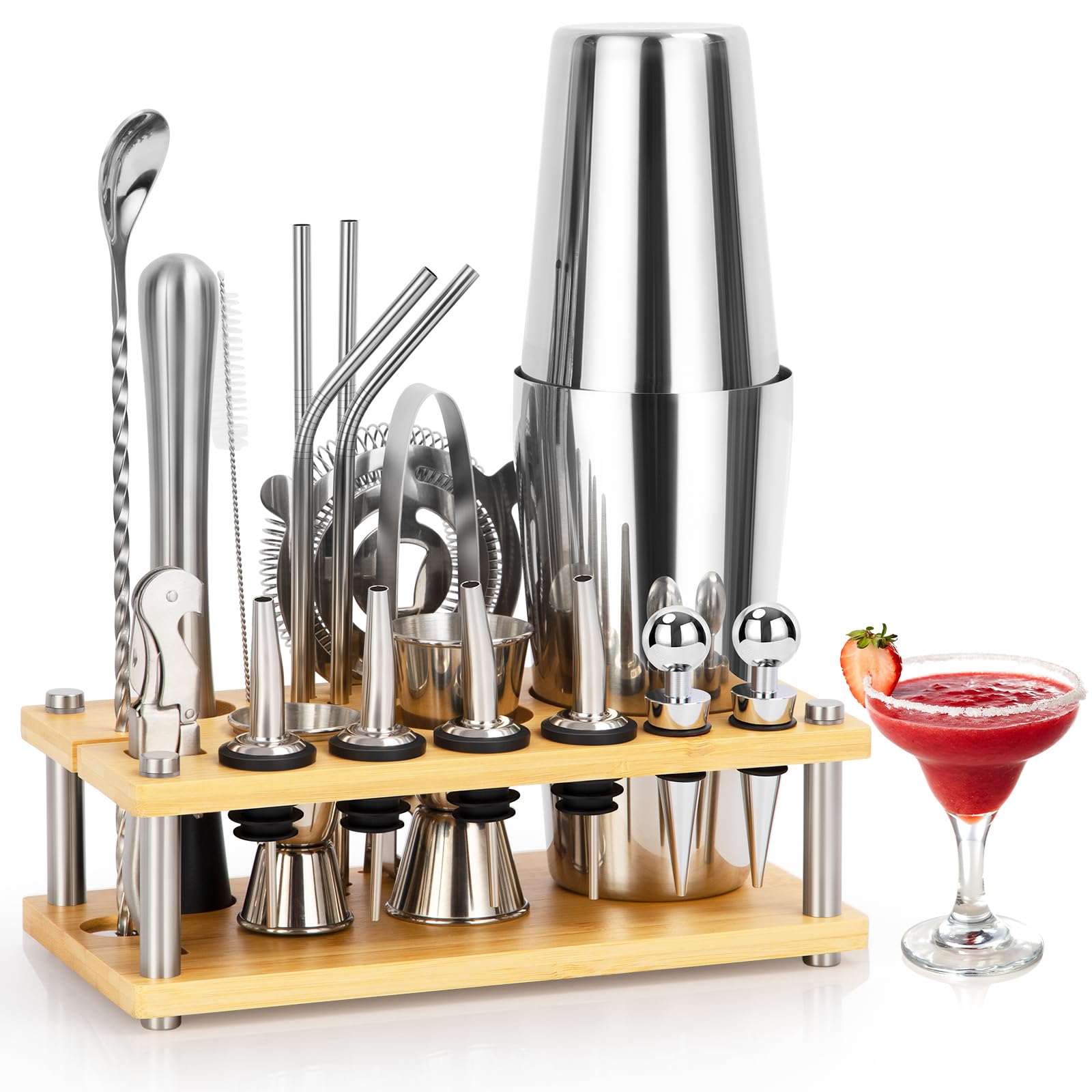 Shaker Cocktail Inox Set Barman Professionnel Cinnani 20 Pièces - Shaker Cocktail Acier Inoxydable - Accessoires Bar Complets Accessoire Bar Shaker Cocktail Inox Set Barman Professionnel Cinnani 20 Pièces - Shaker Cocktail Acier Inoxydable - Accessoires Bar Complets Accessoire Bar