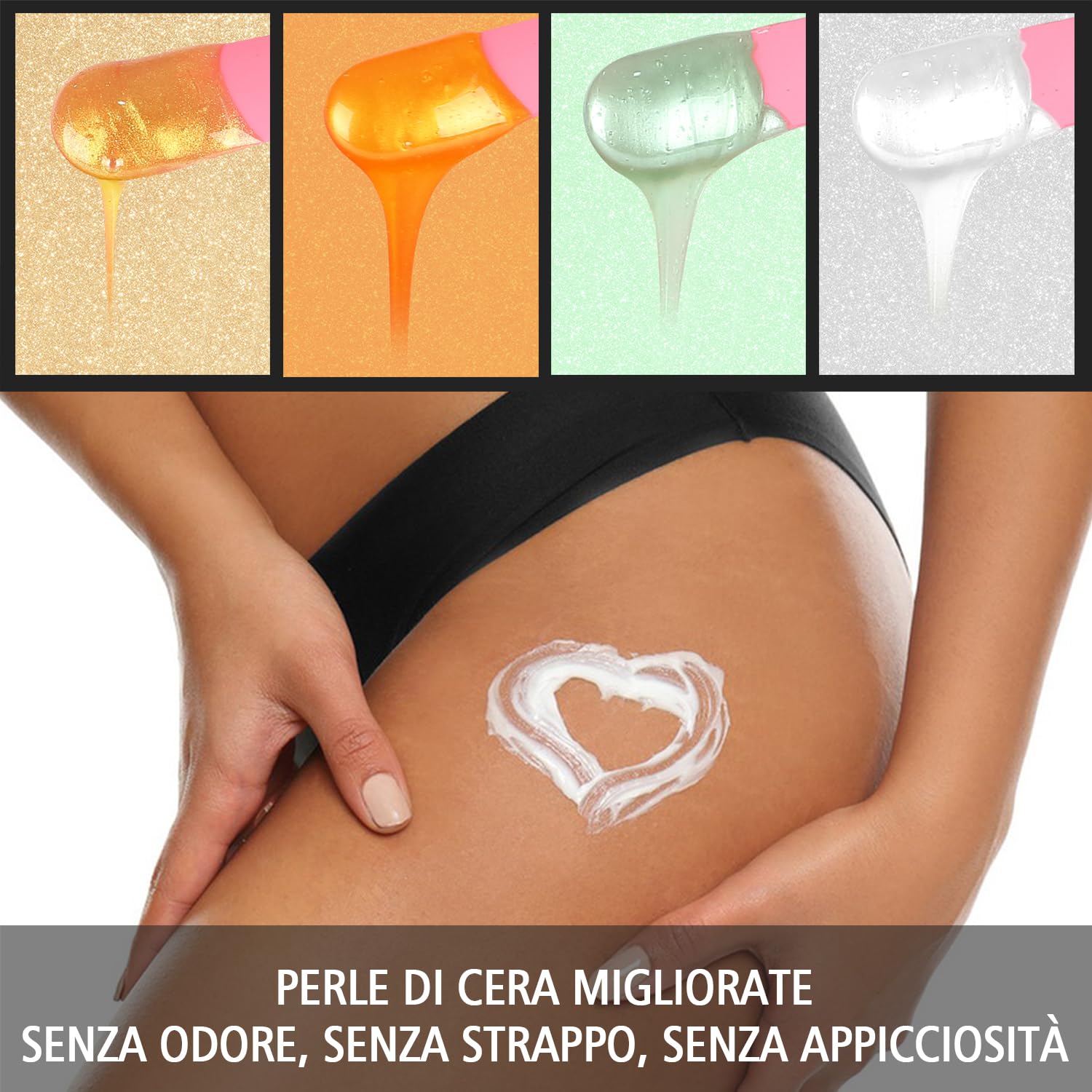 Cera Brasiliana, MaxFlat Scaldacera Ceretta Brasiliana Kit Cera Depilatoria