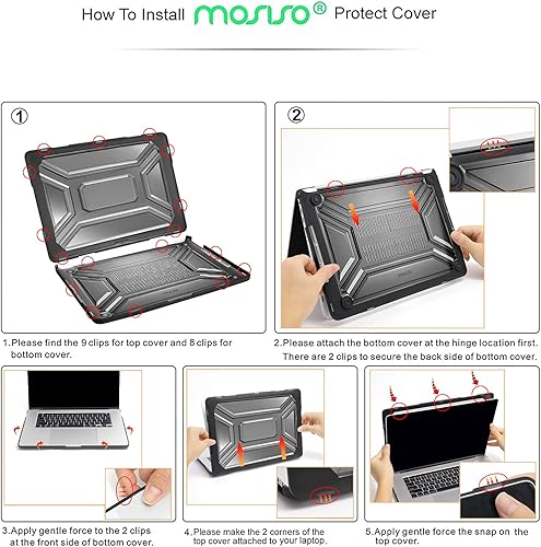 Miniatura 5 de MOSISO Funda compatible con MacBook Pro de 16 pulgadas 2020 2019 versión A2141 con barra táctil e identificación táctil, carcasa rígida de plástico