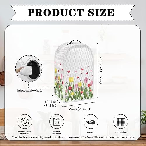 Vista 152 de Cubiertas de licuadora con diseño de poste de girasol, cubierta a prueba de polvo con asa, lavable para cocina, universal, para procesador de Cartel