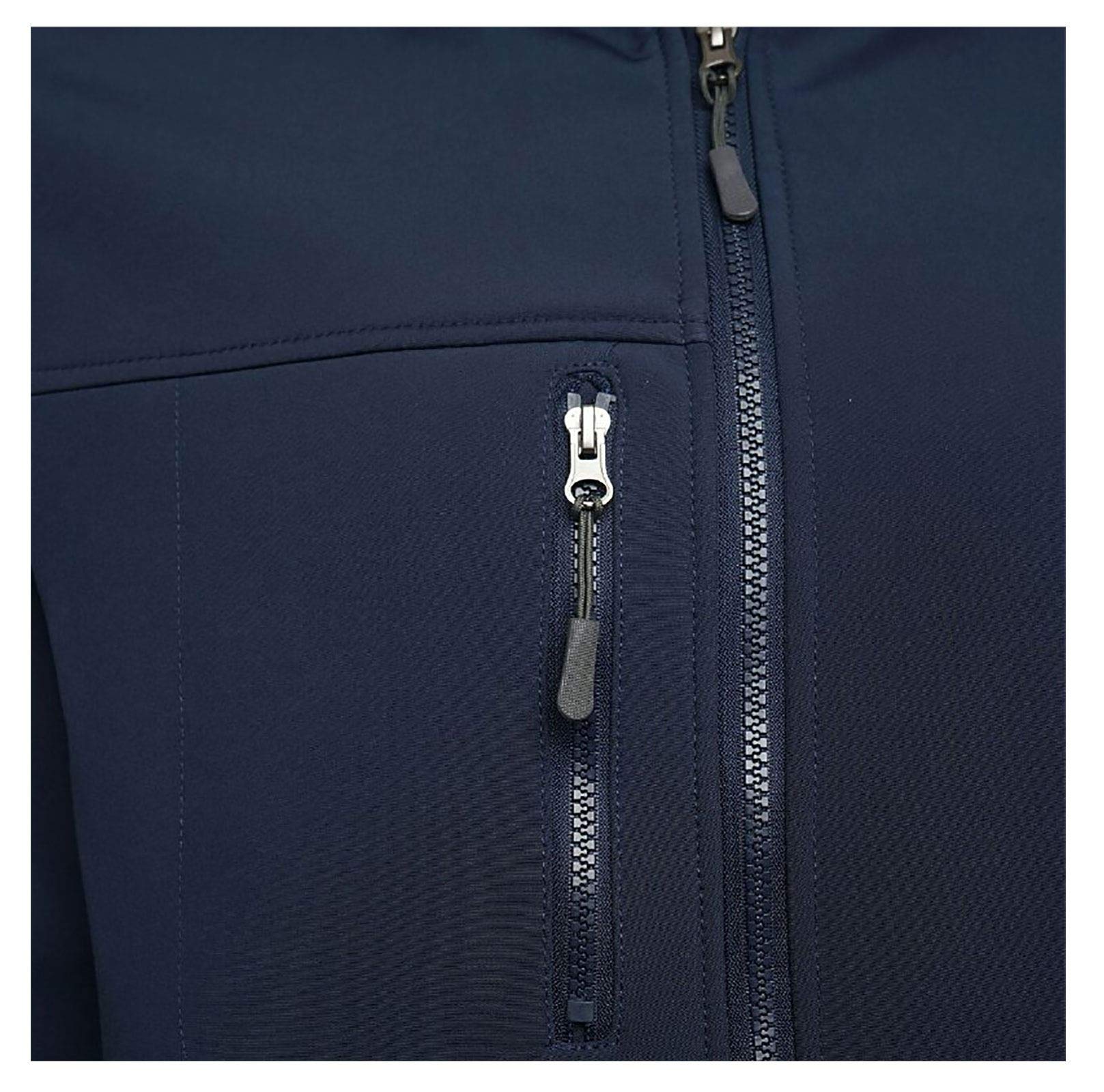 21Fashion Męska kurtka Soft Shell wodoodporna zapinana na zamek błyskawiczny dorośli długi rękaw ciepły płaszcz zimowy mały/5XL, Navy, S