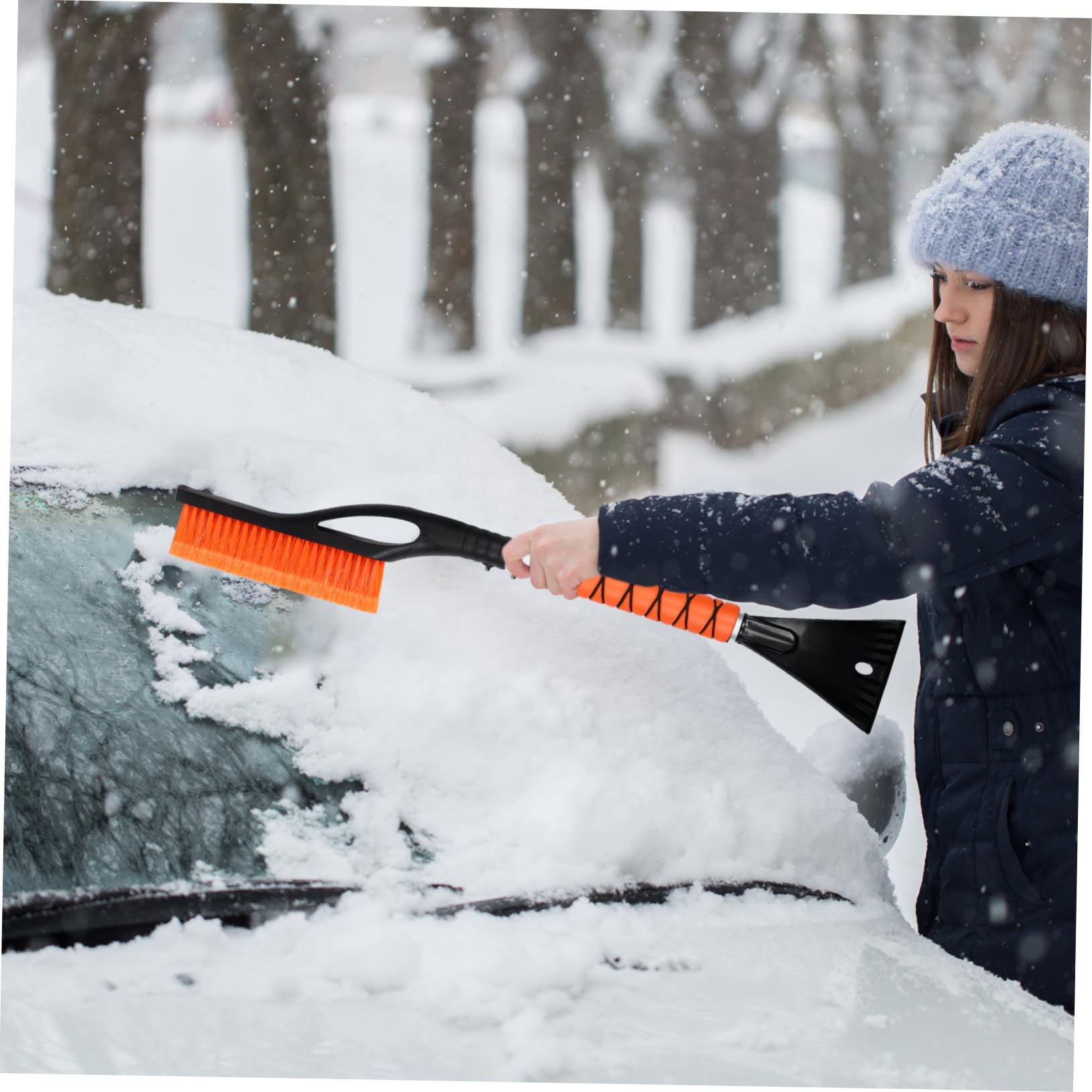 Gatuida Lot de 2 Grattoirs à Givre pour Pare-Brise, Design Extensible en Abs et PP, Portable, pour Déneiger et Enlever Le Givre sur Vitres en Hiver