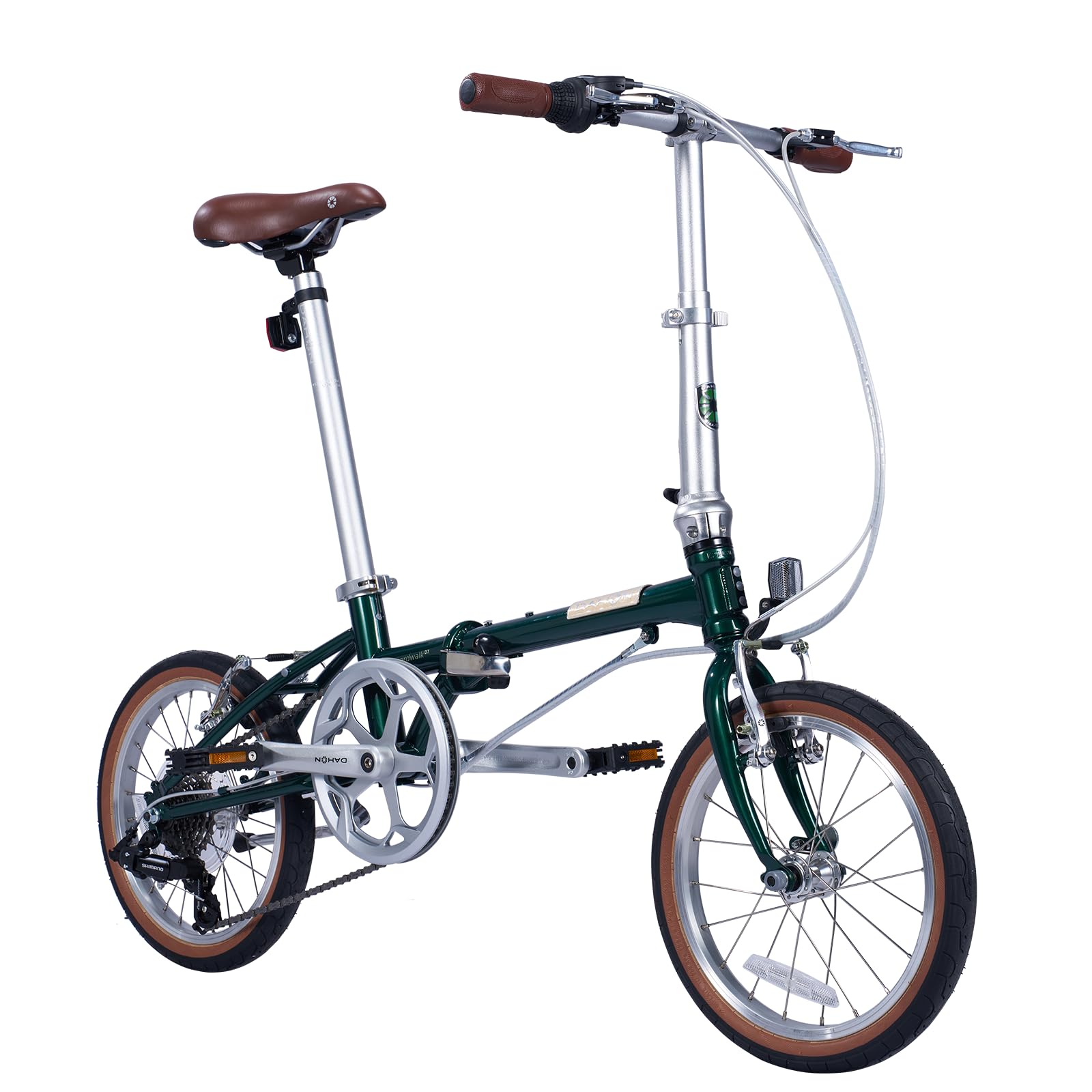 DAHON Boardwalk D7 Klappfahrrad für Erwachsene 16 Zoll Faltrad mit 7 Gang Schaltung, Faltbares Citybike für Pendler und Reisen