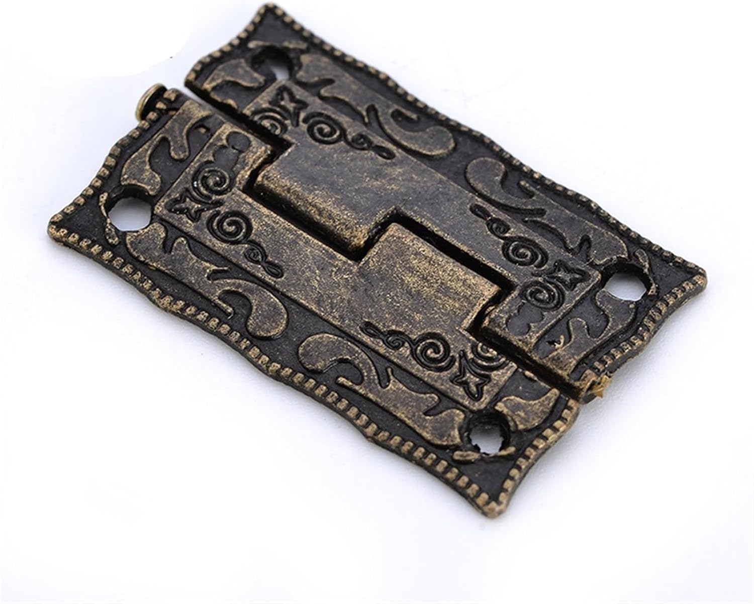 2Pcs Antique Bronze Hinges Cabinet Door Drawer Decorative Mini Hinge for Jewelry Storage Wooden Box Furniture Hardware