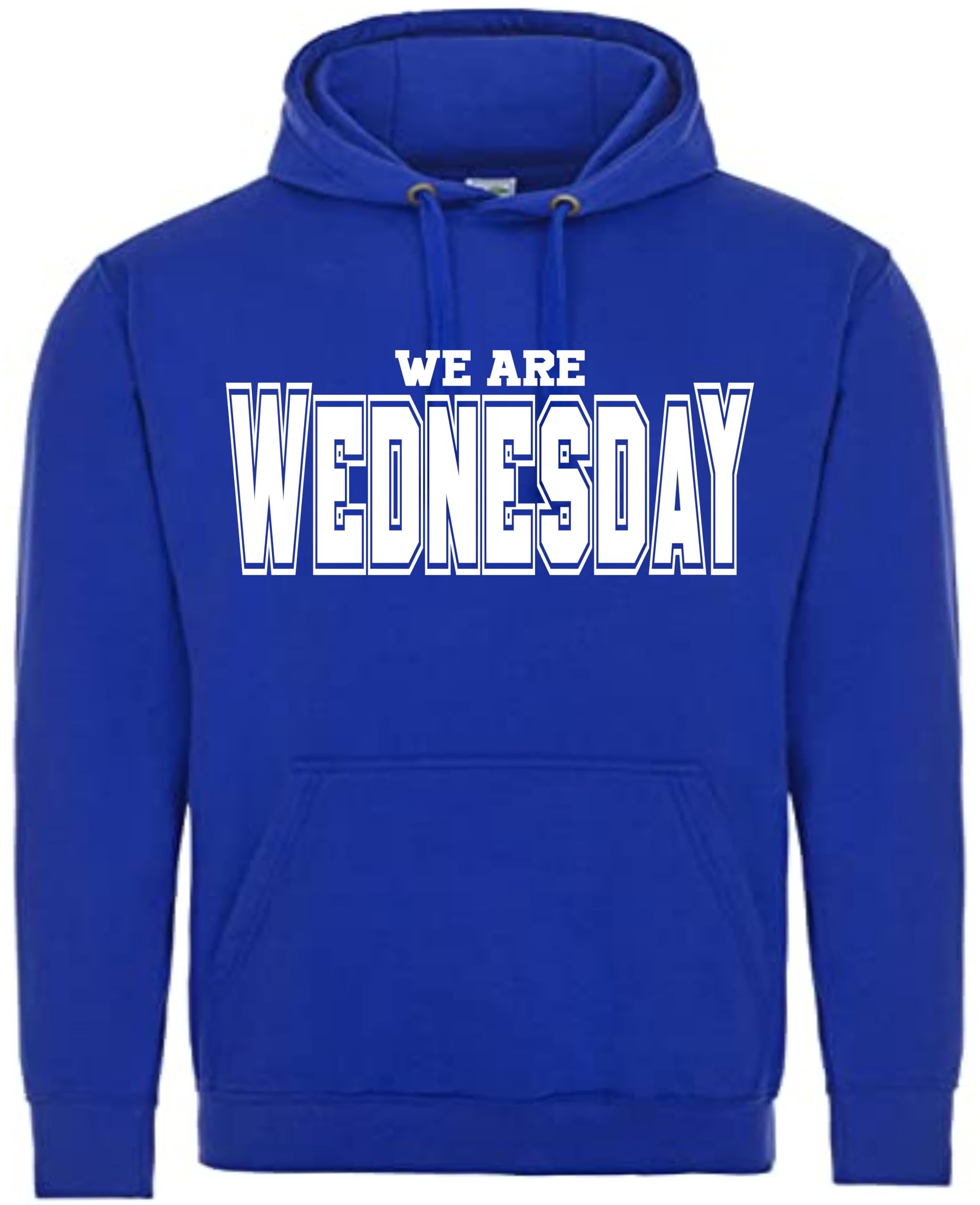 All About The Print Men's Black We Are Wednesday Hoodie Jumper Football Gift Premium Clothing Sheffield