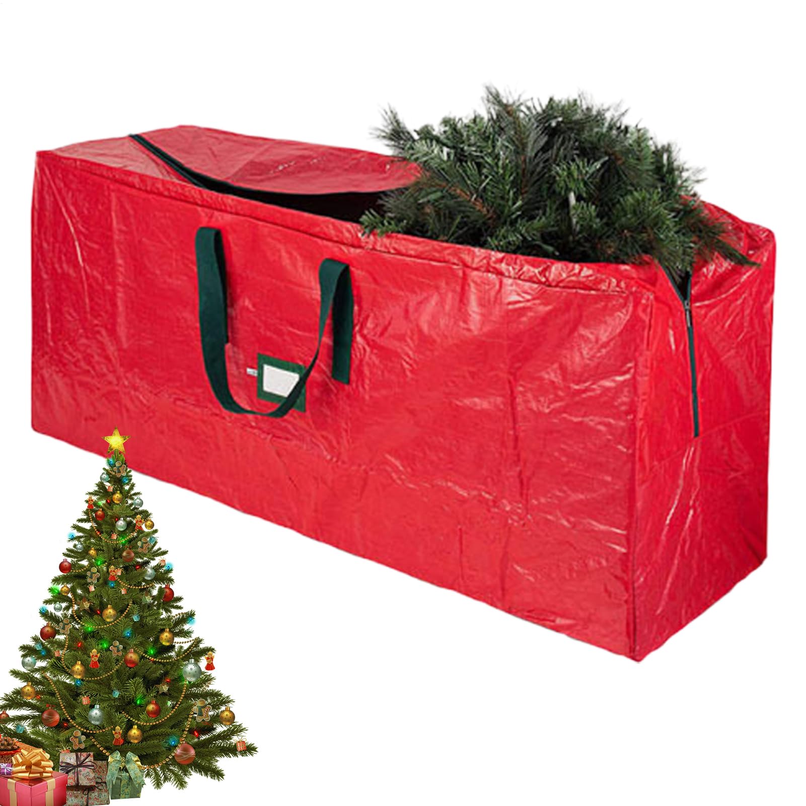 Rangement pour sapin de Noël contre la poussière grand sac étanche avec poignées