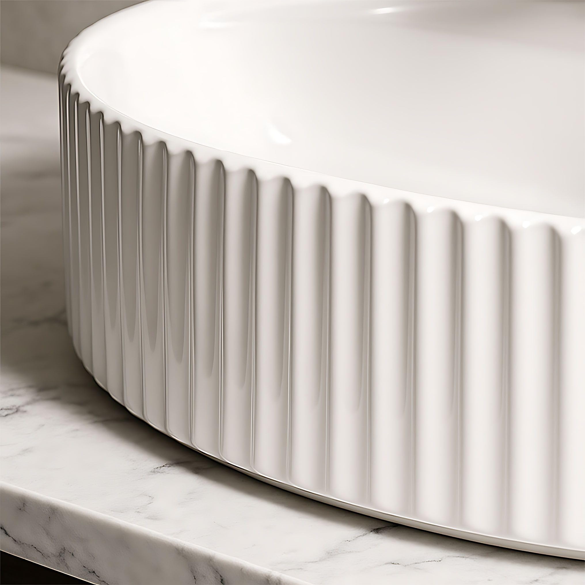 Rea - Lavabo ovale Marcela 50, 50 x 35,5 x 13,5 cm, Blanc