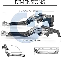 Vista 5 de Motorcycle Clutch Grip Set For Yamah-a XT660/X/R XT660X XT660R XT660 2004 2005 2006-2017 Motorcycle Adjustable Folding Brake Clutch Lever Handle