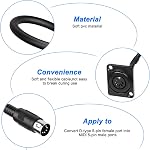D-Type DIN 5 PIN MIDI Cable Female to Male Extension Cord Panel Mount 5 PIN Female Audio Adapter Cable,Digital Conference Room Audio for Keyboard Synth,MIDI Guitar and Other Music Gear