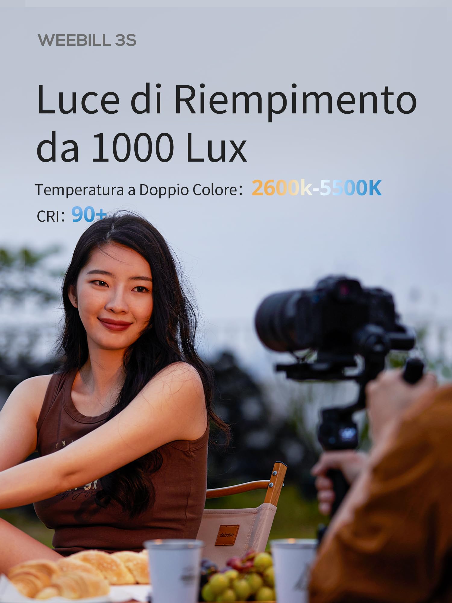 ZHIYUN Weebill 3S Combo [Ufficiale] Gimbal - Stabilizzatore per fotocamera DSLR e senza specchio, stabilizzatore a 3 assi con treppiede/maniglia/poggio-polso/luce/borsa, per Nikon, Canon, Sony, ecc