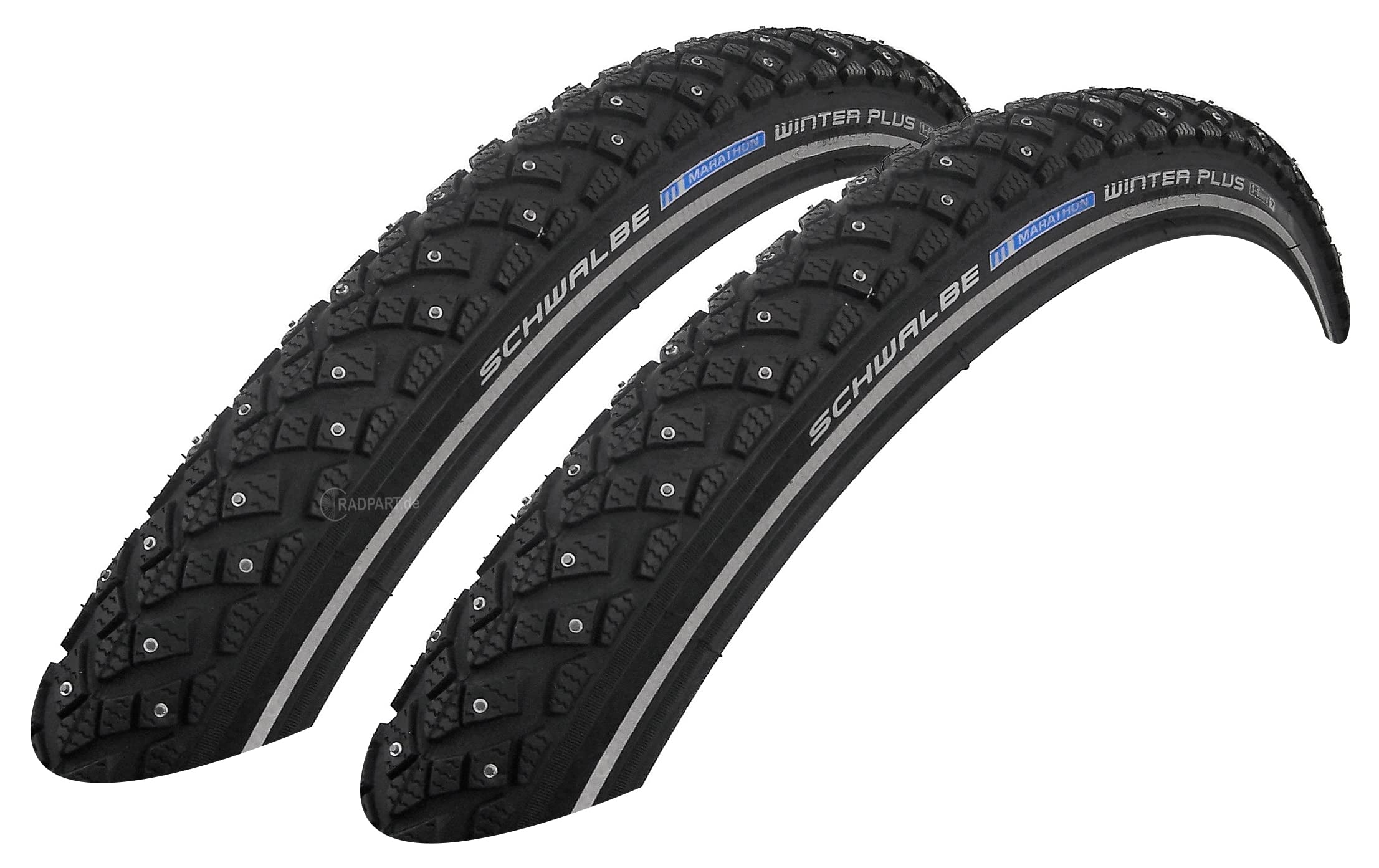 2X Schwalbe Marathon Winter Plus 55-559 Drahtreifen SmartGuard 26x2.15 Mantel