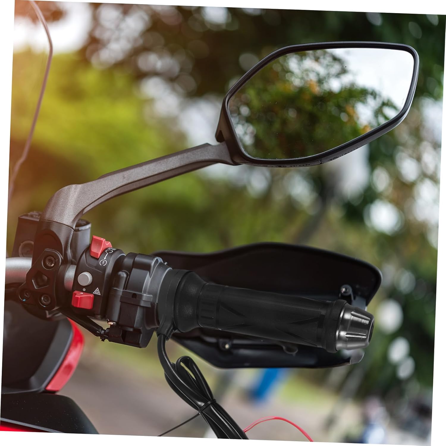 2pcs Motorcycle Handlebars Heated Grip Motorbike Heated Handle Electric Heating Handlebar Riser