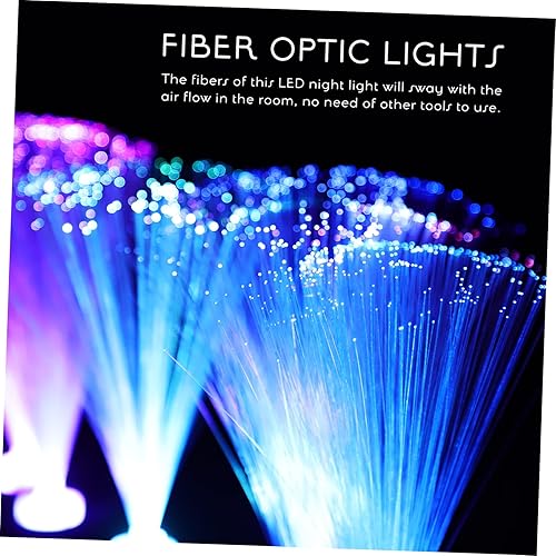 Miniatura 2 de Housoutil Lámpara de fibra óptica de estado de ánimo, luces sensoriales de fibra óptica, centro de mesa de fibra óptica, luz nocturna brillante de