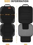 Car Seat Protector for Child Car Seat, Siivton Carseat Seat Protectors for Leather and Fabric Seats, with Mesh Pockets, Non-Slip Backing, Carseat Protectors for Vehicles (One Pack, Black)