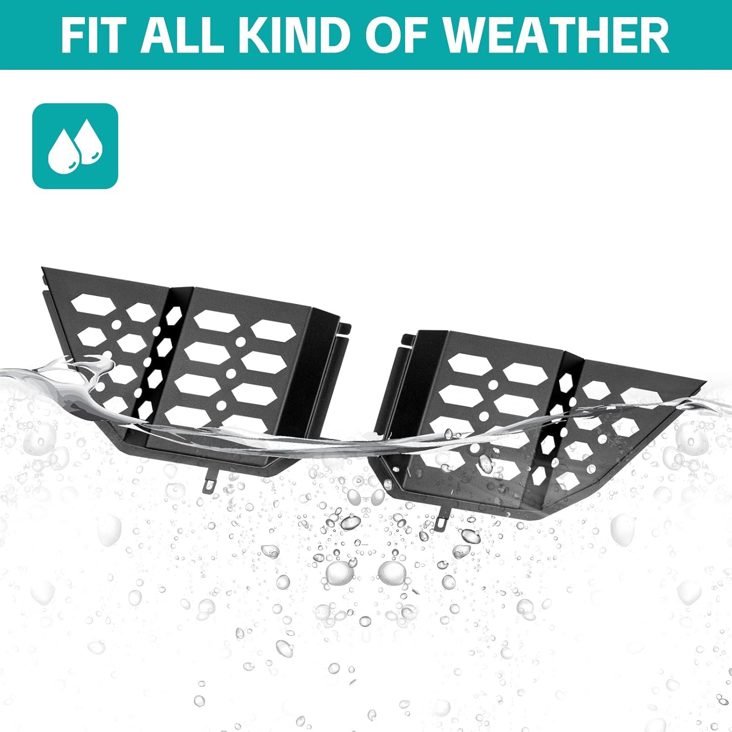 Front Door Pocket Cup Holder Organizer Compatible with 2007-2018 Jeep Wangler JK JKU Rubicon Sahara Accessories, Metal Door Side Insert Storage Box Expansion Accessories Replace Sagging Net