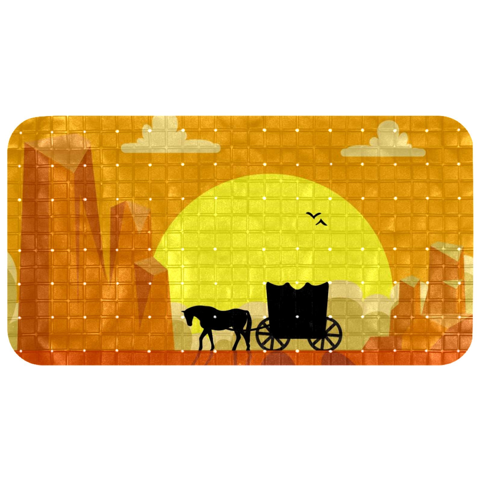 Tapis de bain antidérapant Bennigiry 36x67 cm avec 112 ventouses
