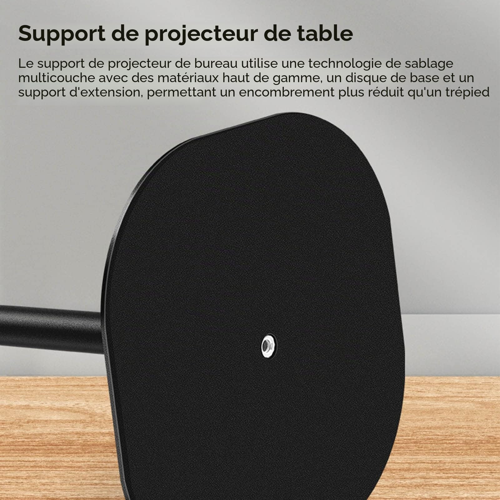 Support de Sol en Aluminium pour Projecteur, Support de Projecteur de Bureau Réglable Multi-Angle pour Nebula, pour XGIMI et Autres Vidéoprojecteurs (Grande capacité de 5 kg de stabilisateur)