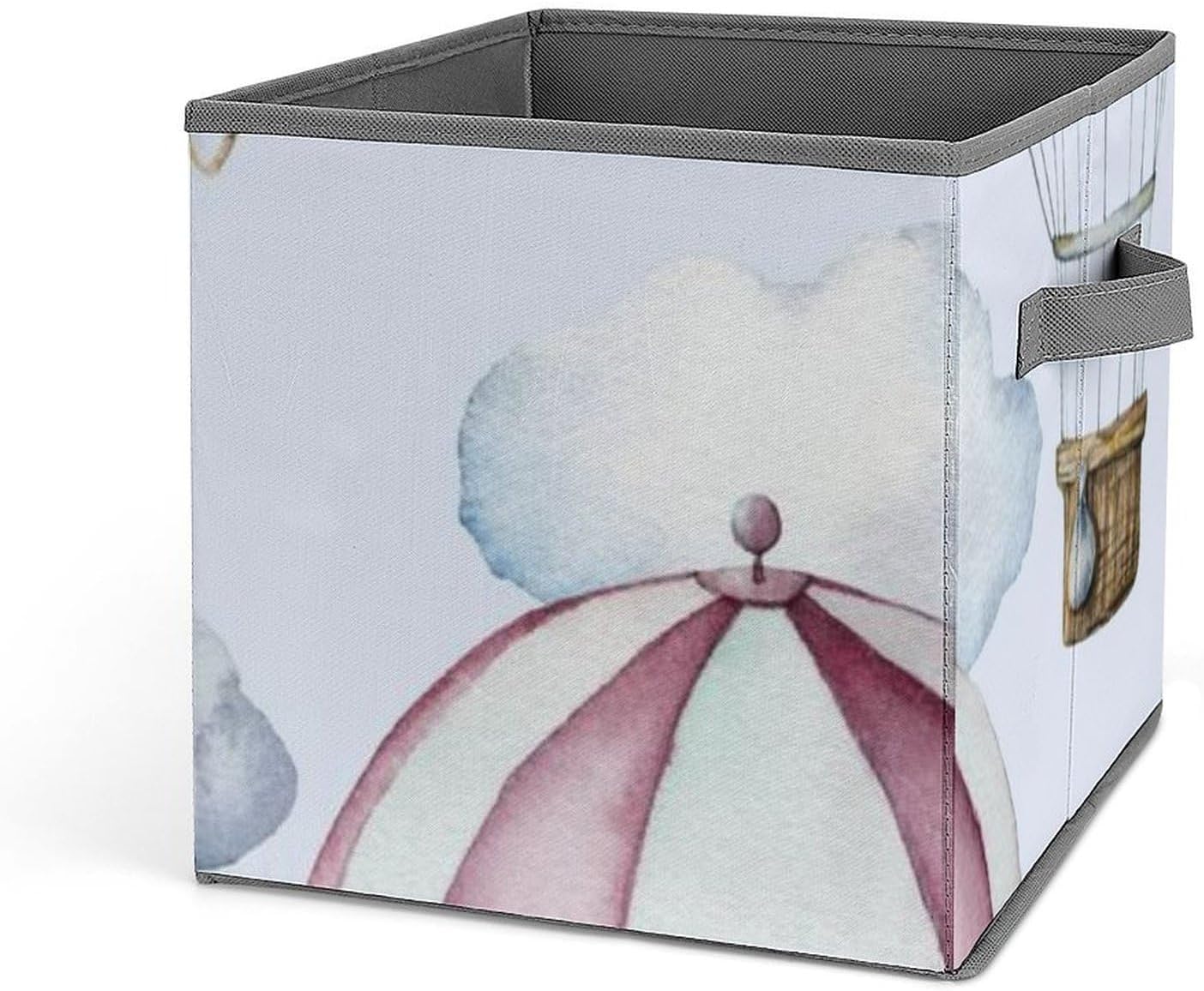 Hot Air Balloons And Clouds Large Capacity Folding Storage Box, Used for Storing Clothes, Toys, Etc