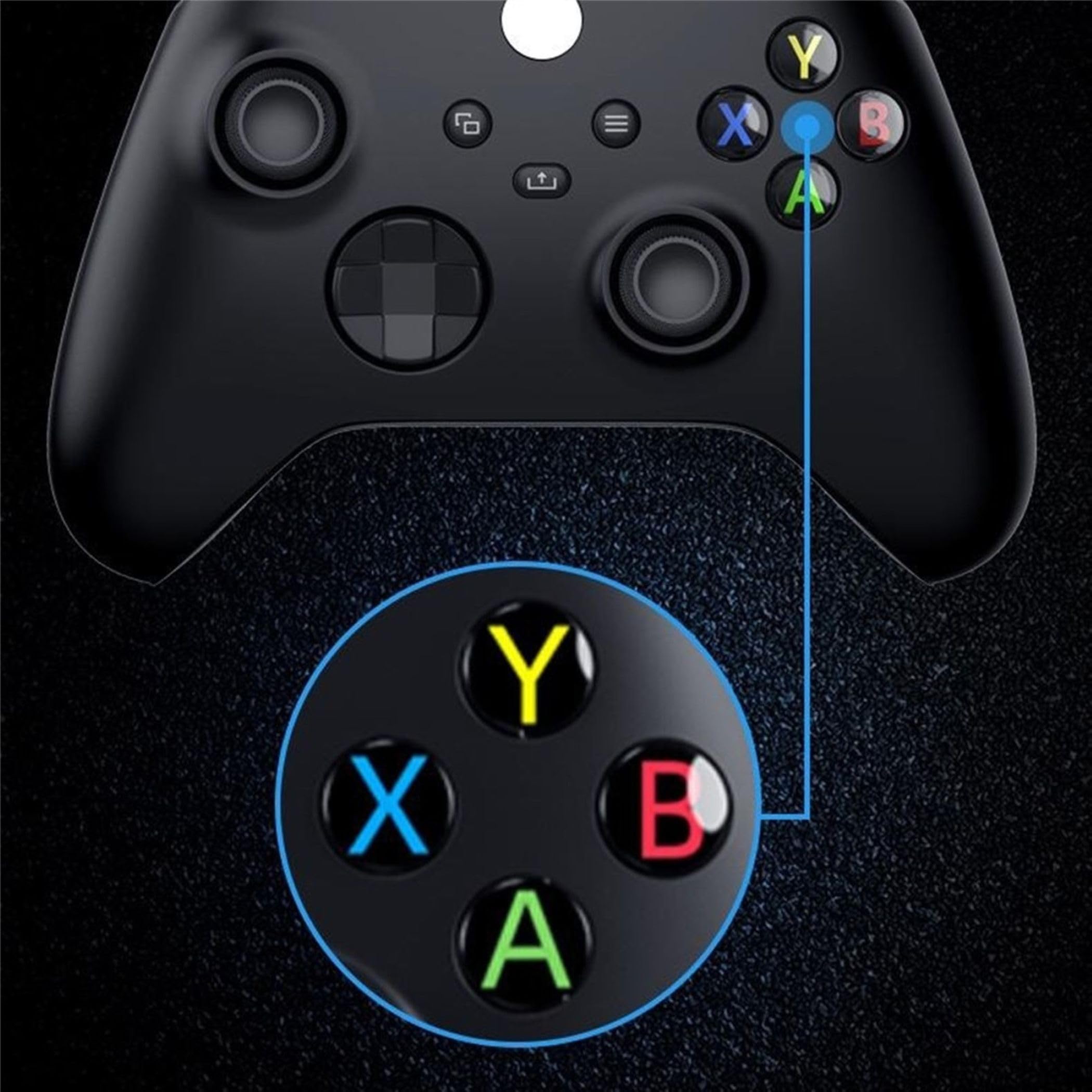 Wigento Kabelgebundener Controller für Xbox One, Xbox Series S/X und PC, USB Gaming Gamepad mit 3,5 mm Kopfhöreranschluss, Dual Vibration, 2,2 m Kabel