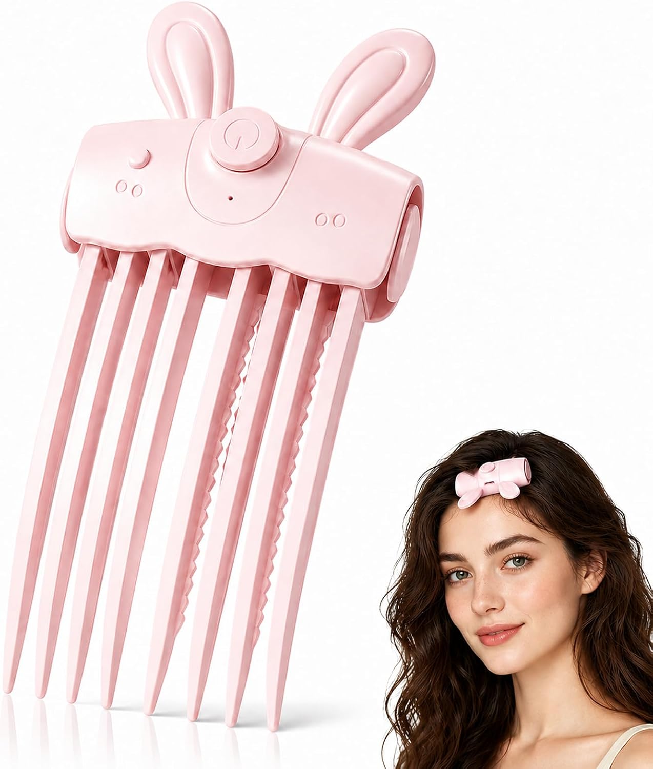 Cartorya Hair Lifter, Hair Styling Tools, Wireless Heated Volumizing Root Lift Clip, Rechargeable Portable Volume Tool,Pink