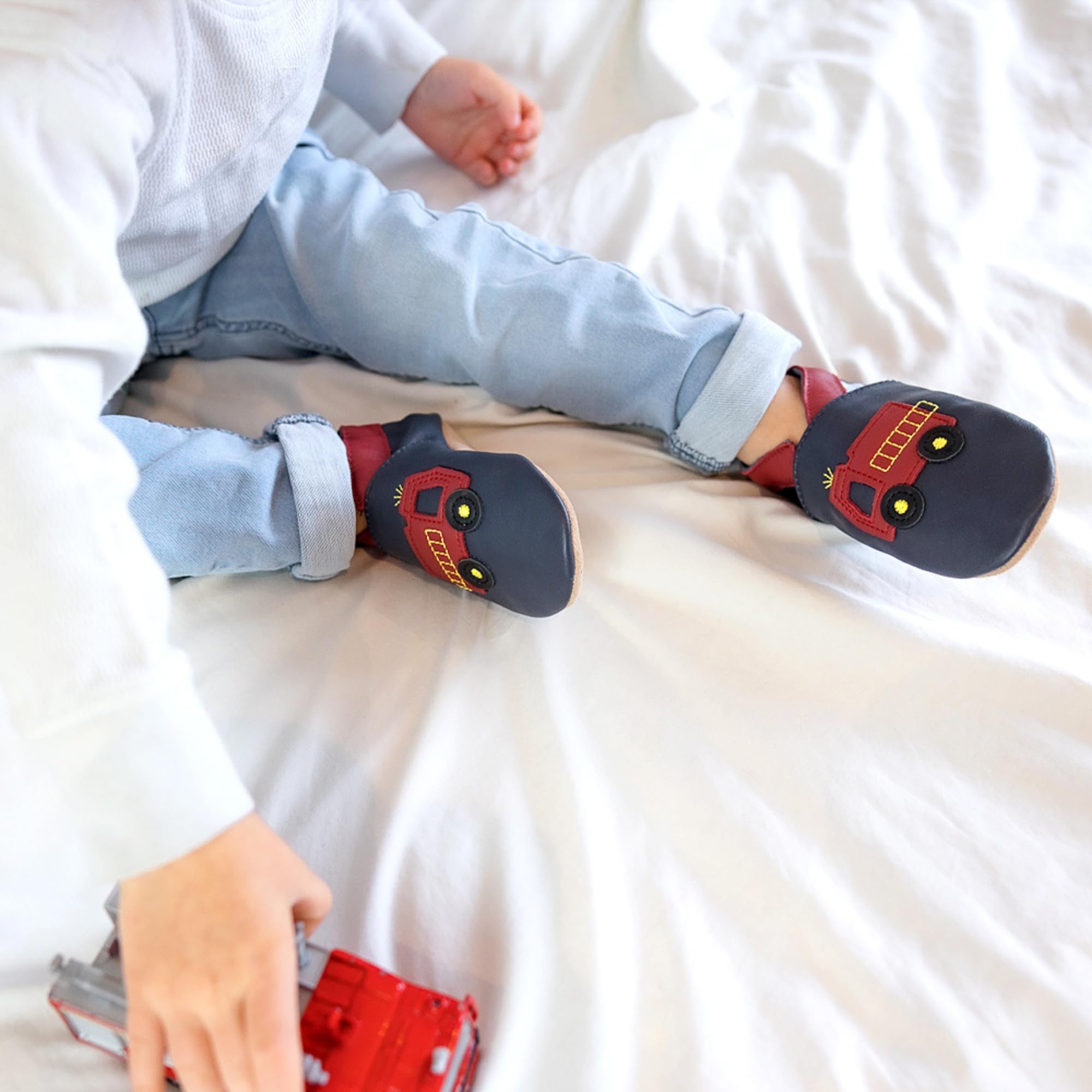 Dotty Fish Baby & Toddler Shoes Soft Leather - Non-Slip, Lightweight and Breathable, Soft Sole for First Steps, Unisex 0-5 Years, UK Brand - 2