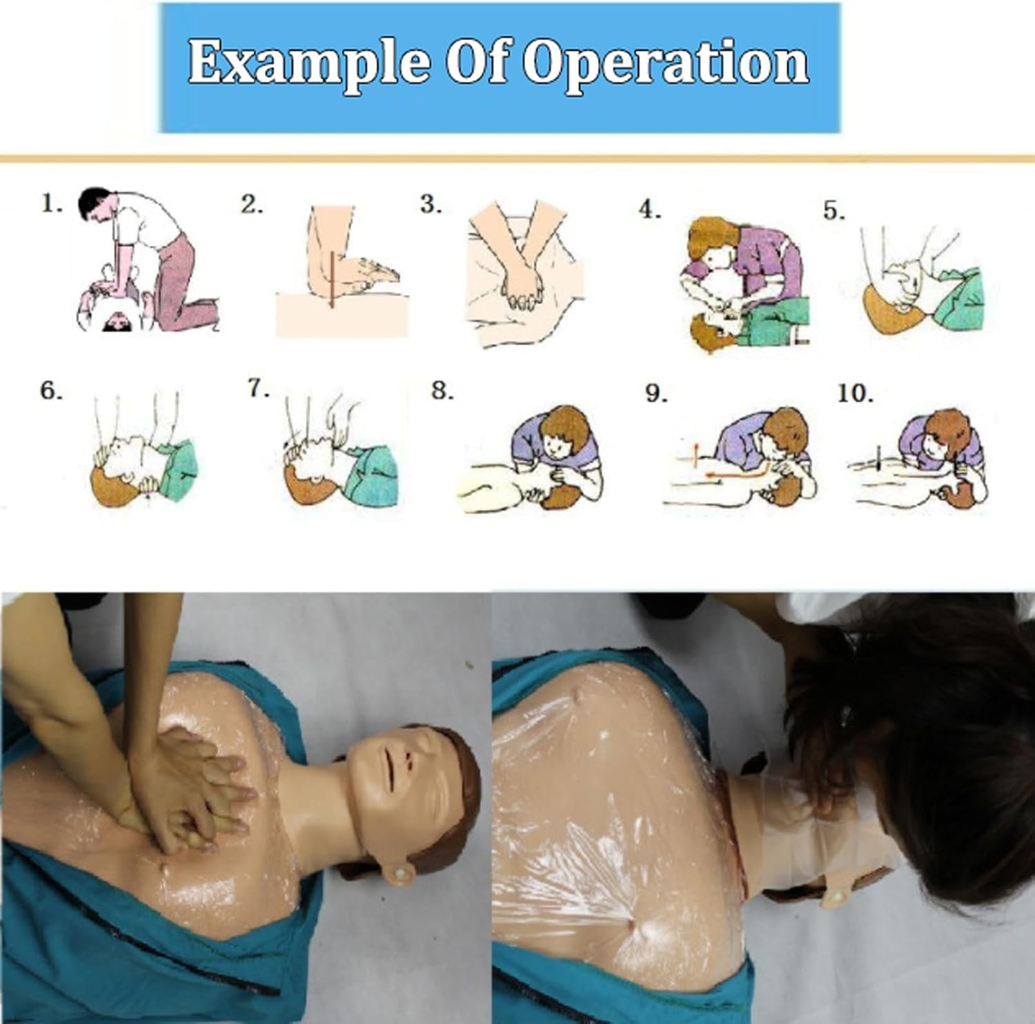 Mannequin CPR Training Mannequin Ganzkörper-Erwachsene CPR Training Mannequin, CPR Training Dummy für Erste-Hilfe-Ausbildung und medizinischen Unterricht Kit für Ärzte und Krankenpflege