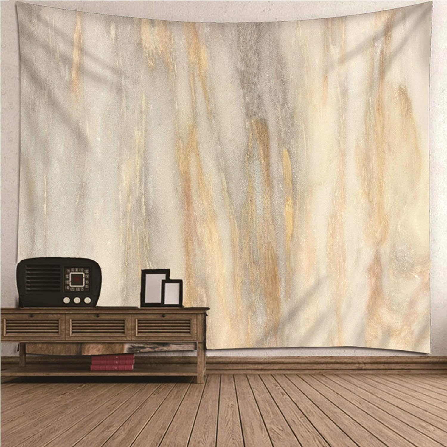 Tenture murale marbre moderne 220x240 tissu microfibre impression 3D maison