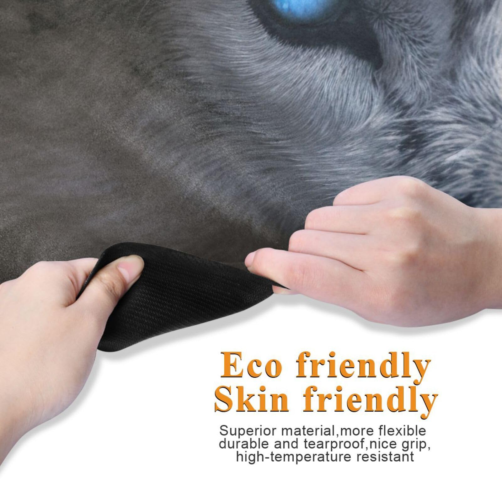 SDMKA Blue Eyes Wolf Yoga Mat for Women Men 71