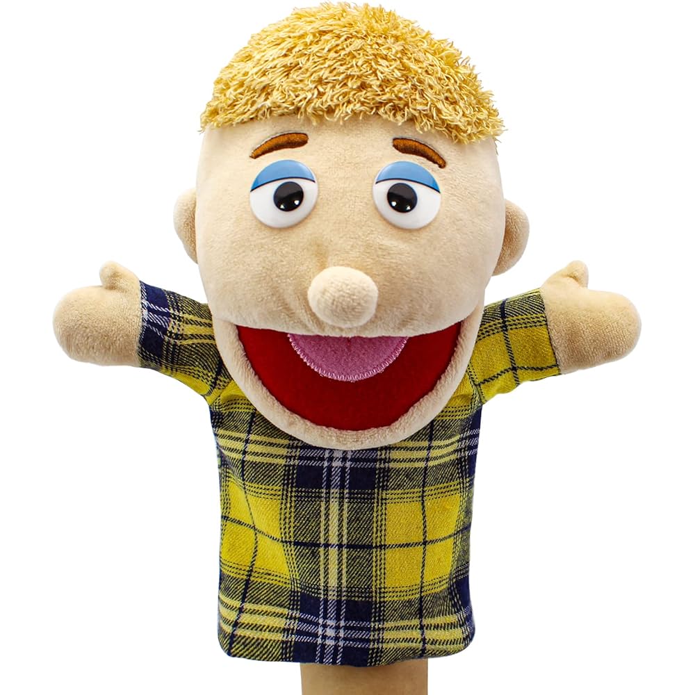 4/mo Finance Family Hand Puppets,Puppets for Kids Role Paly Family