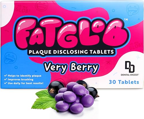 Tabletas reveladoras de placa para dientes – 30 tabletas de revelación dental con sabor a bayas para niños y adultos – Revela la placa mejor que la