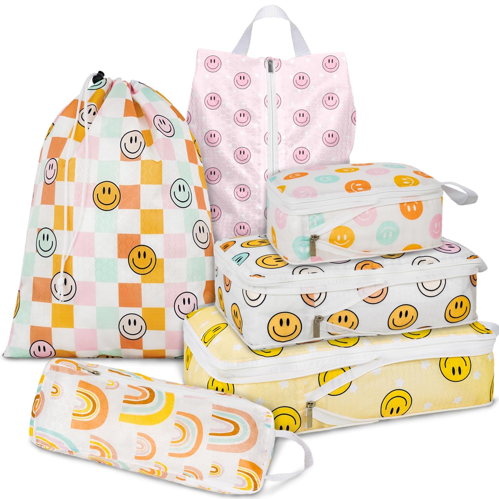 beautype 6 Set Compression Packing Cubes Compressed Storage Bags for Carry on Suitcases Packaging Luggage Bags Organizers for Travel